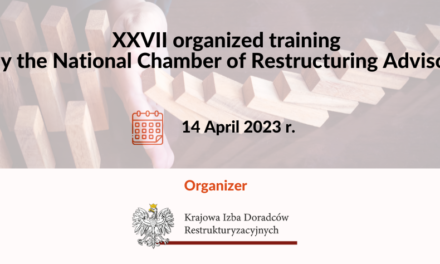 XXVII training organized by the National Chamber of Restructuring Advisors
